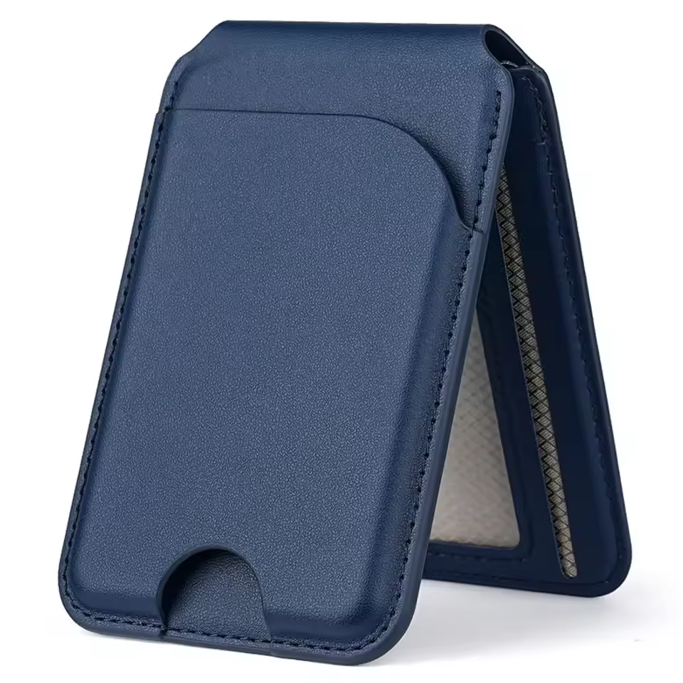 2 in 1 Magnetic MagSafe Wallet Stand, Leather Magnetic Adjustable Card Holder