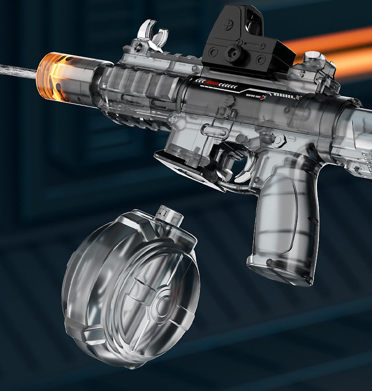 UZI Electric Water Gun with Light Up Toys for Kids Summer Outdoor Shooting Game Toy Powerful Children Automatic Water Squirt Gun