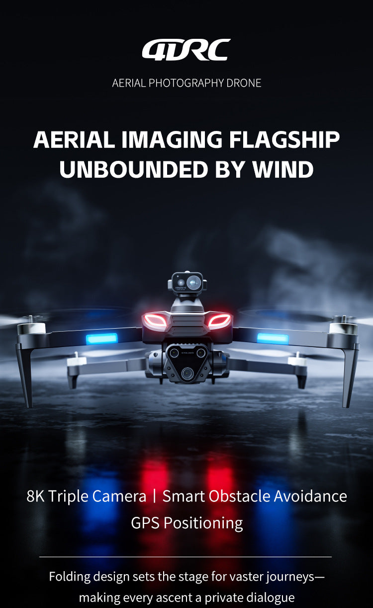 4DRC M7 Drone Brushless Motor 8K 6K 4K HD Profesional WIFI FPV Quadcopter 4.5 Inch Screen Control Obstacle Avoidance RC Drone