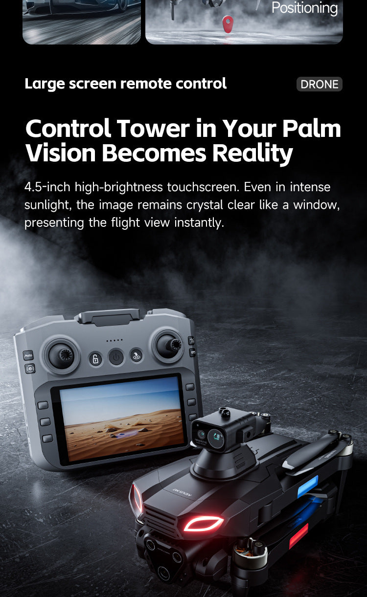 4DRC M7 Drone Brushless Motor 8K 6K 4K HD Profesional WIFI FPV Quadcopter 4.5 Inch Screen Control Obstacle Avoidance RC Drone