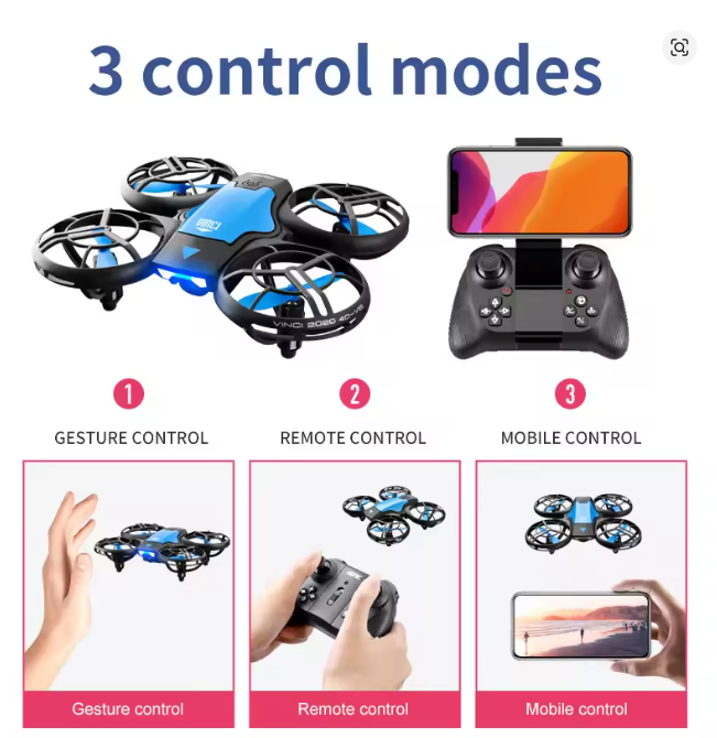 V8 New Mini Drone 4k profession HD 1080P Wide Angle Camera WiFi FPV RC Dron Height Keep Drones Helicopter Kids Toys 4DRC