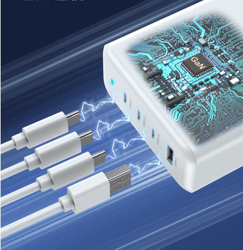 100W GaN USB C Charger, Nexode 4 Ports Charging Station