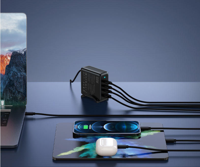 100W GaN USB C Charger, Nexode 4 Ports Charging Station