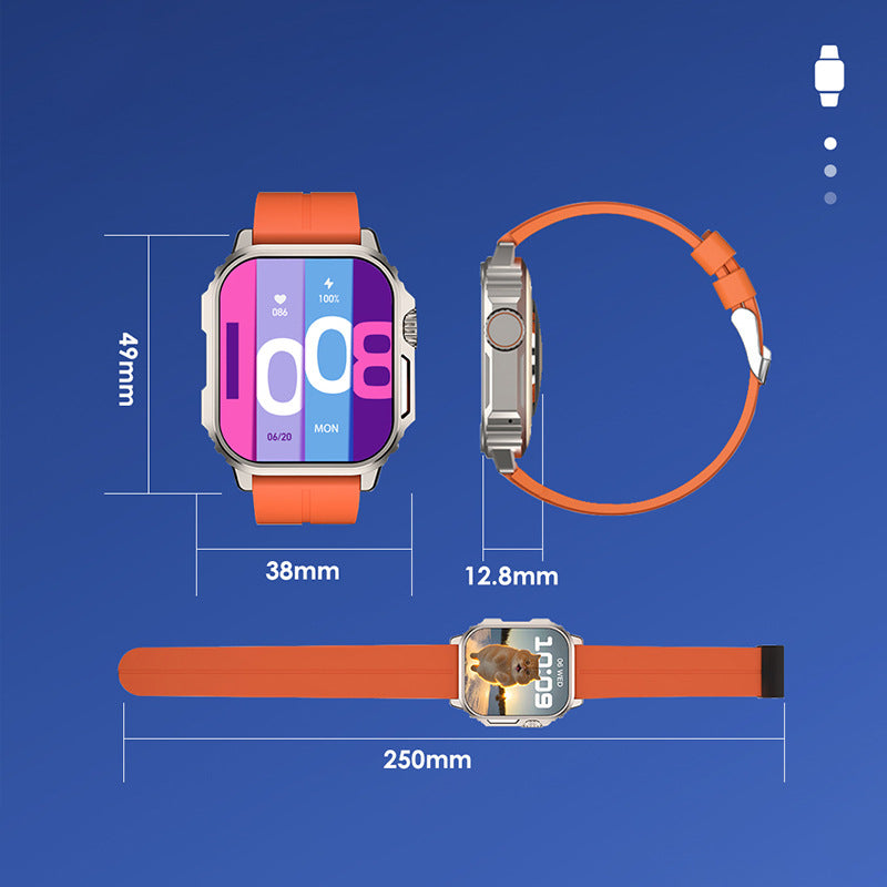 Fashion 2.1" Outdoor Sports Fitness Heart Rate Health Smart Watches Compass Blue Tooth Call NFC Music Waterproof Smartwatch