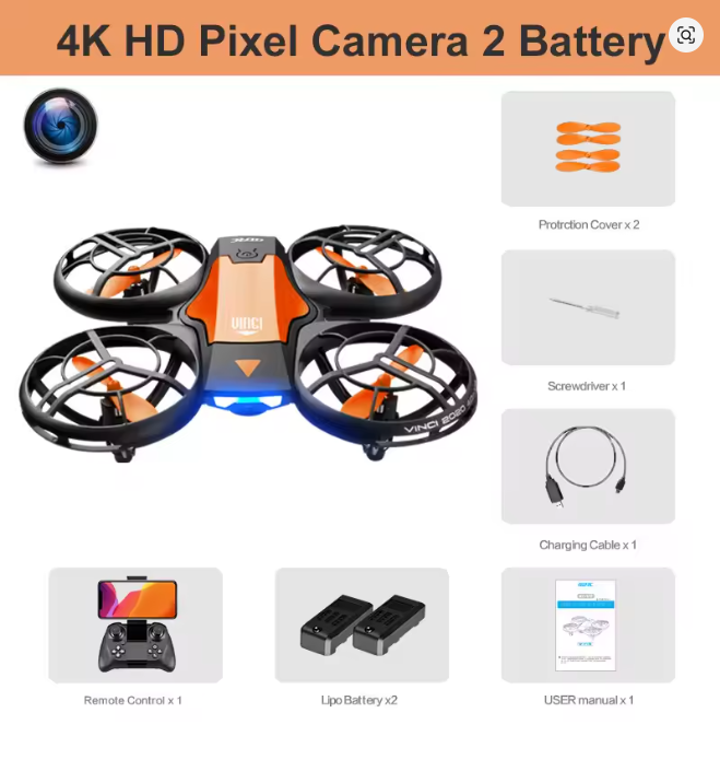 V8 New Mini Drone 4k profession HD 1080P Wide Angle Camera WiFi FPV RC Dron Height Keep Drones Helicopter Kids Toys 4DRC