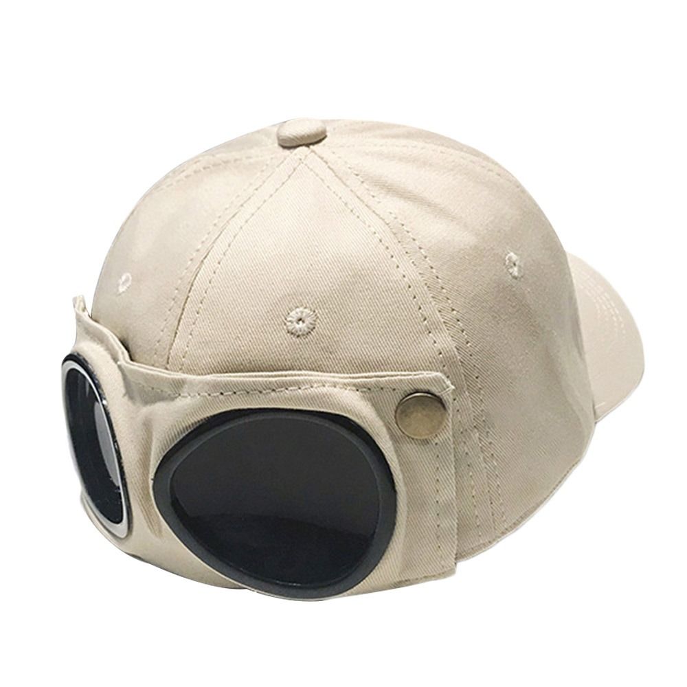 Men Women Breathable UV Protection Pilot Hat Peaked Cap Glasses Baseball Cap Sun Hat