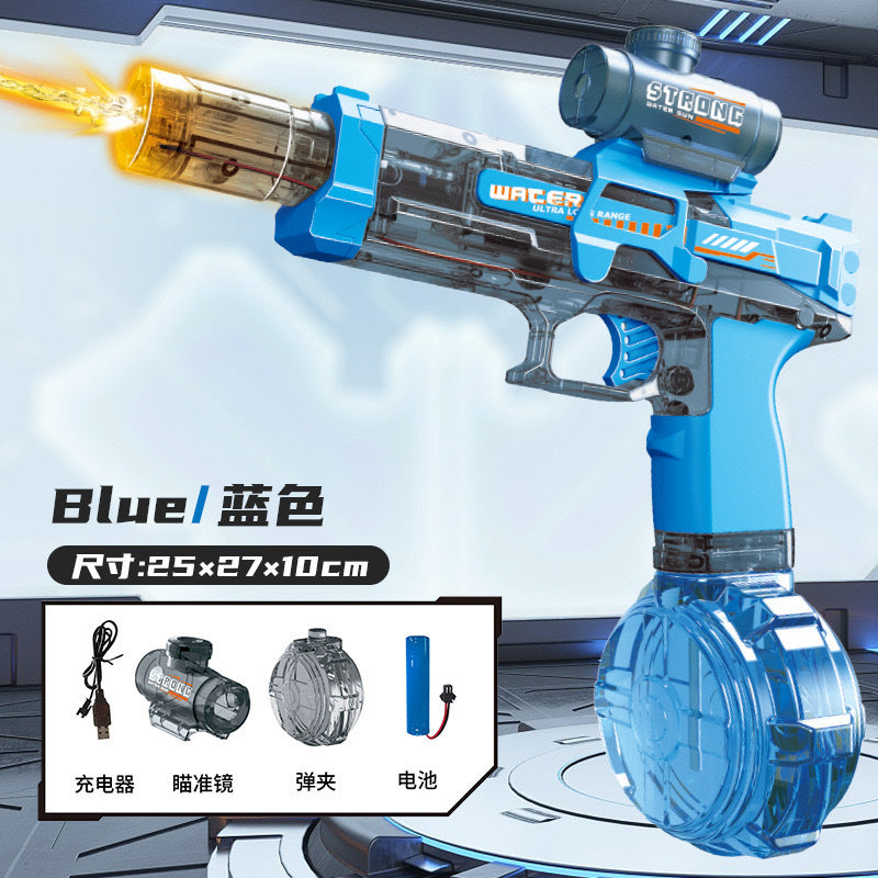 Electric Water Gun Self-Charging Flashlight High Pressure Long Range Toy Bath Toy from Mainland China Continuous Firing Feature