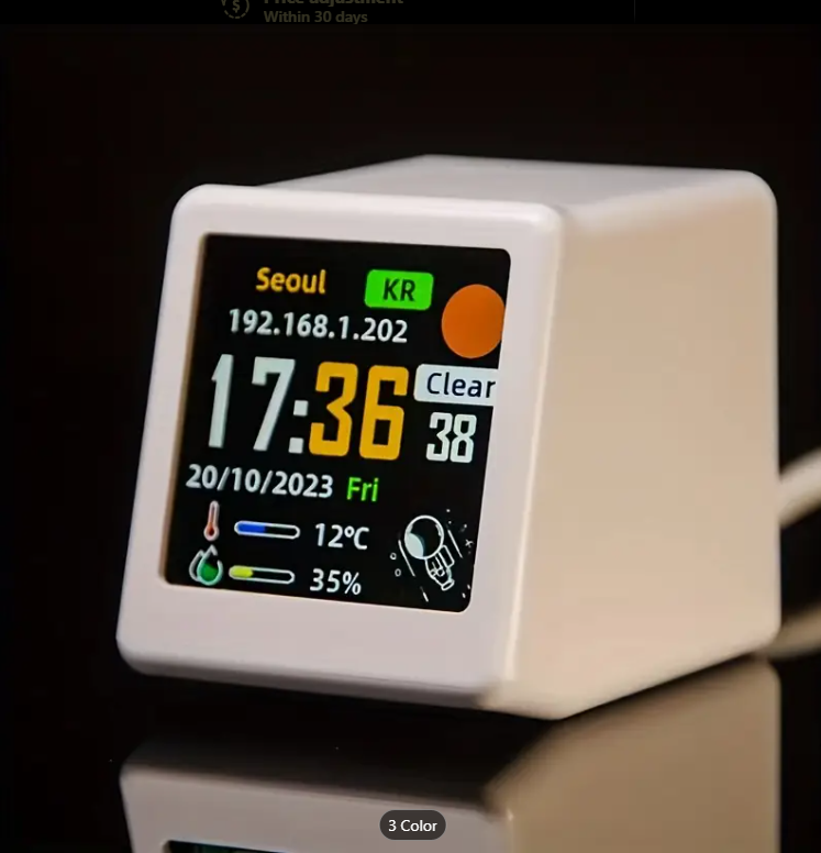 Mini WiFi smart weather station clock