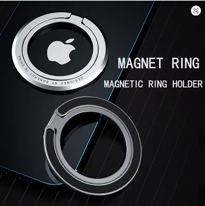 Magnetic Metal Ring Holder For Iphone 360° Rotatable Phone Stand Aluminum Magnet Kickstand Foldable Support Phone Accessories