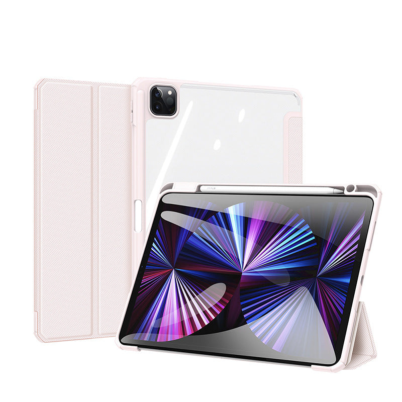 DUX DUCIS PU leather TPU transparent back cover For iPad
