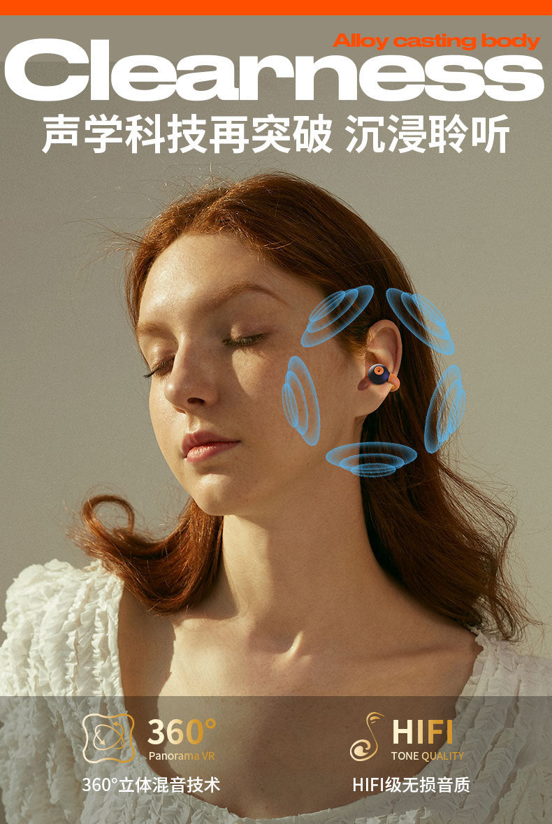QD-6 TWS Wireless Earphones Airbag Silicone Design Fashion Trend Sports Earbuds With Ear Clamps For Outdoor Running & Fiess