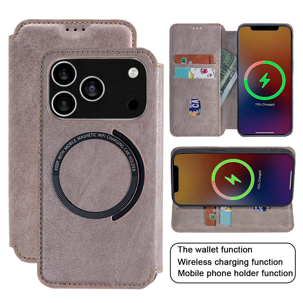 Magsafe Leather Case with card slot, Fully Protective And Shockproof Design