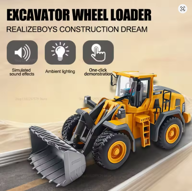 2.4G Remote Control Loader RC Model Car Toy Professional Alloy Plastic Simulation Construction Vehicle