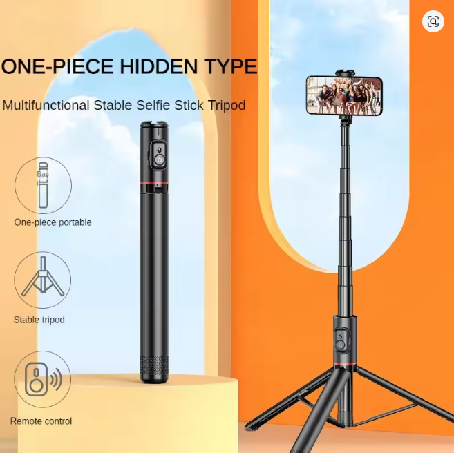 C10 1830mm Wireless Selfie Stick Tripod with Remote Portable Aluminum Alloy Tripod Phone Holder for Phone Smartphone