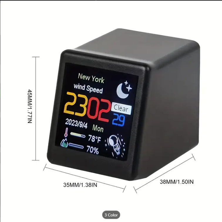 Mini WiFi smart weather station clock