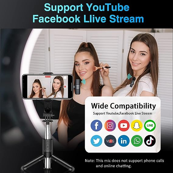 Mobile Plug-Play Wireless Lavalier Microphones for iPhone iPad Lightning Ports K9
