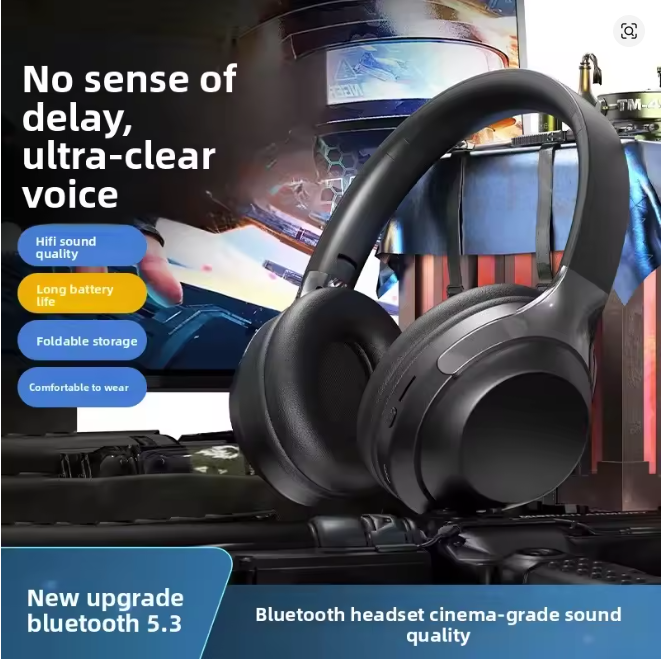 WH100 New Bluetooth Headset Music Active Noise Reduction Overhead Wearing Cross-Border Explosive Consumer Electronics Headphones