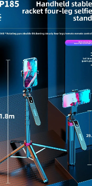 1.8 Meter  Selfie Stick Anti- Shake Stabilizer Cloud Platform GOPRO Live Broadcast Floor Stand Four Legs Aluminum Alloy Mult