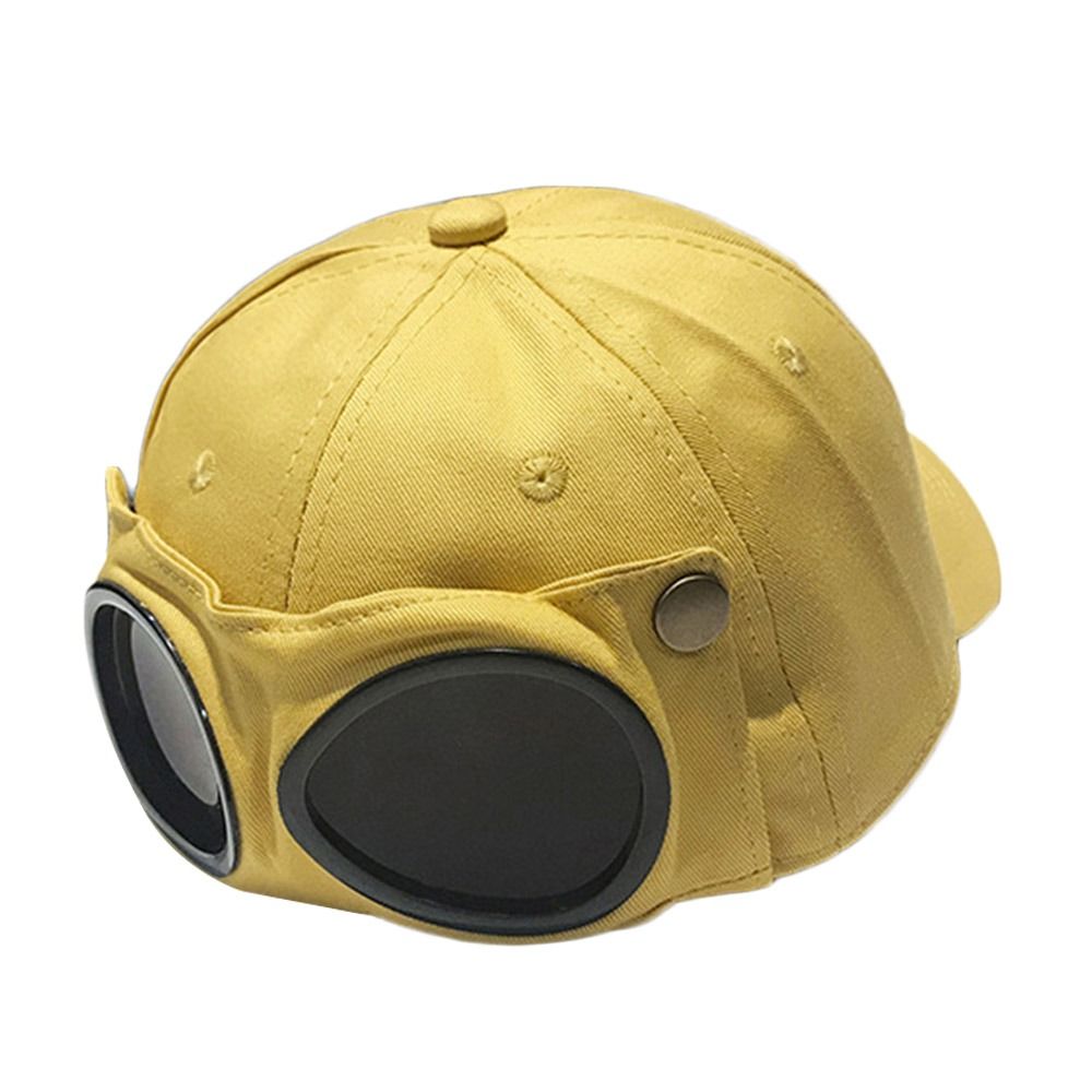 Men Women Breathable UV Protection Pilot Hat Peaked Cap Glasses Baseball Cap Sun Hat