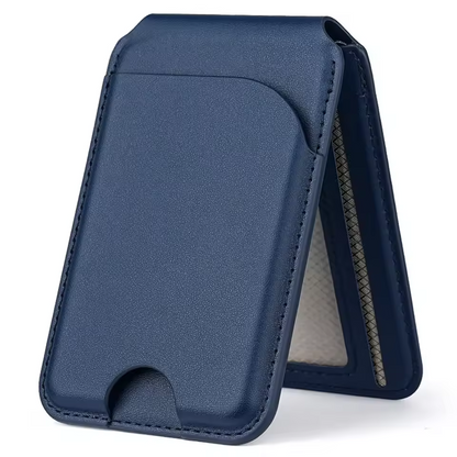 2 in 1 Magnetic MagSafe Wallet Stand, Leather Magnetic Adjustable Card Holder