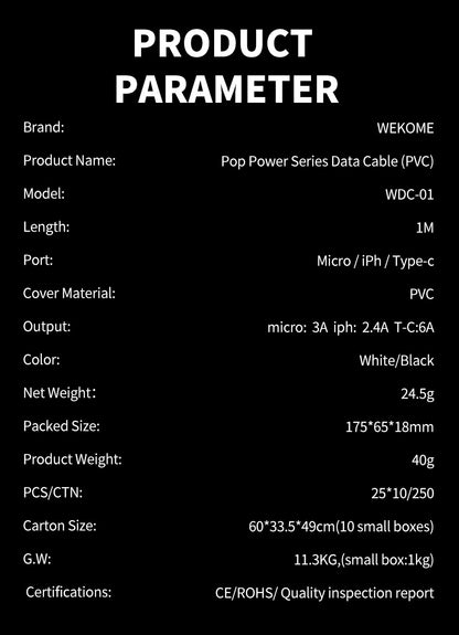 WEKOME  USB to Type C