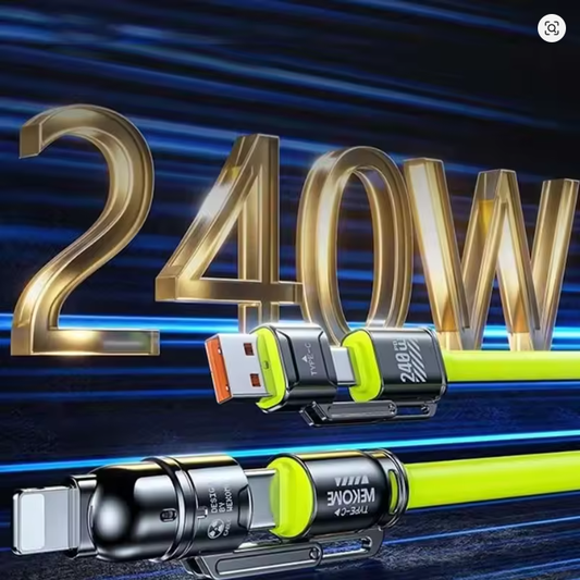 WEKOME 4-in-1 Super Fast Charging Mobile Data Cable 240W