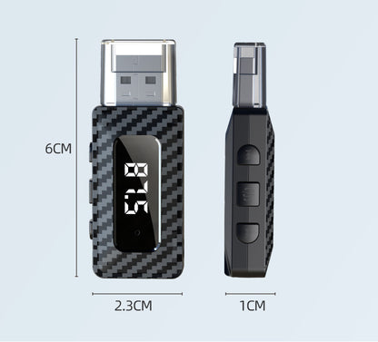 Car Bluetooth 5.3 FM Transmitter Receiver Handsfree Call Mini USB Wireless Adapter Auto Audio with LED Display For Car FM Radio