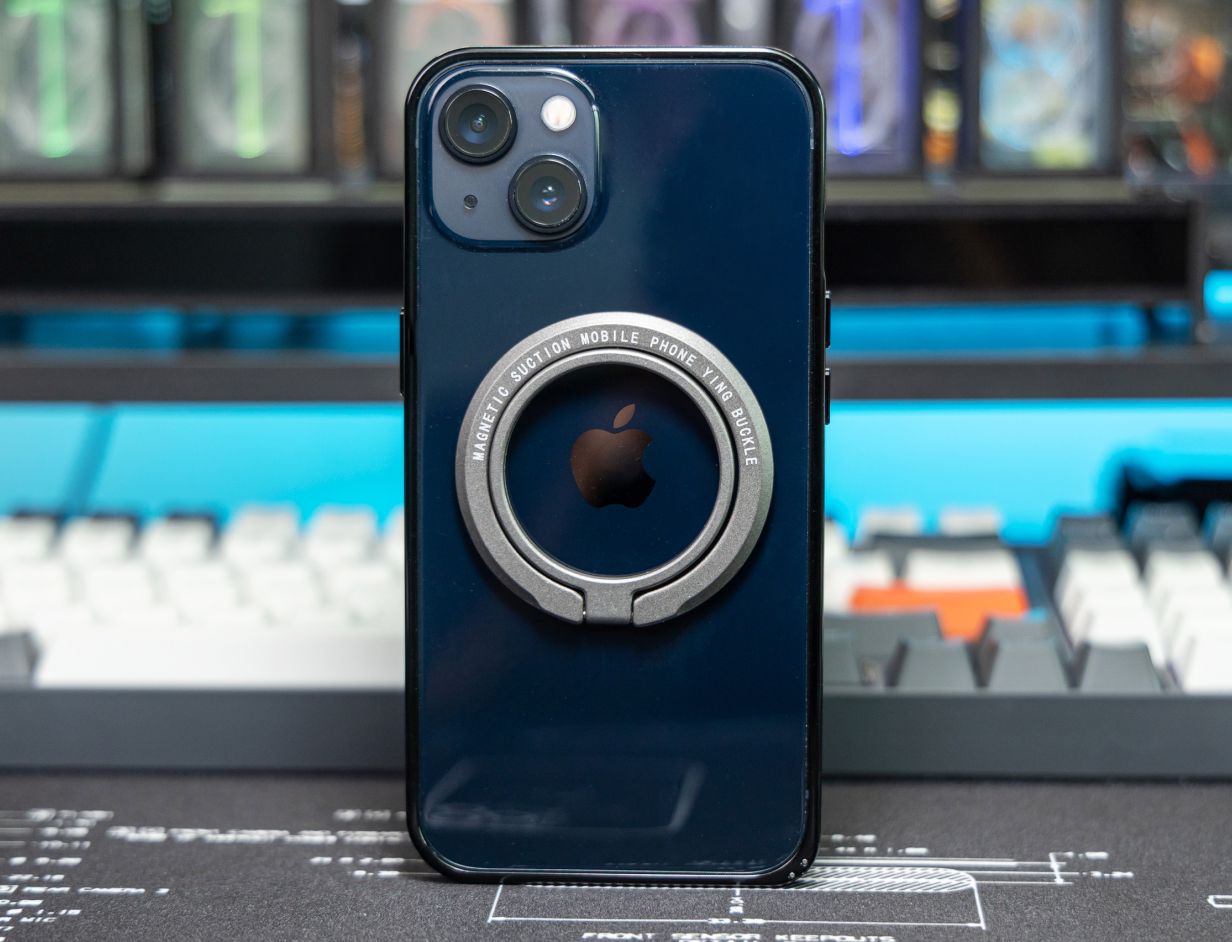 Magnetic Metal Ring Holder For Iphone 360° Rotatable Phone Stand Aluminum Magnet Kickstand Foldable Support Phone Accessories