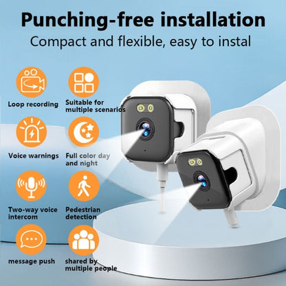 2K Window‑Mount Security Camera, WiFi Surveillance Cam, Night Vision Indoor Monitoring Camera