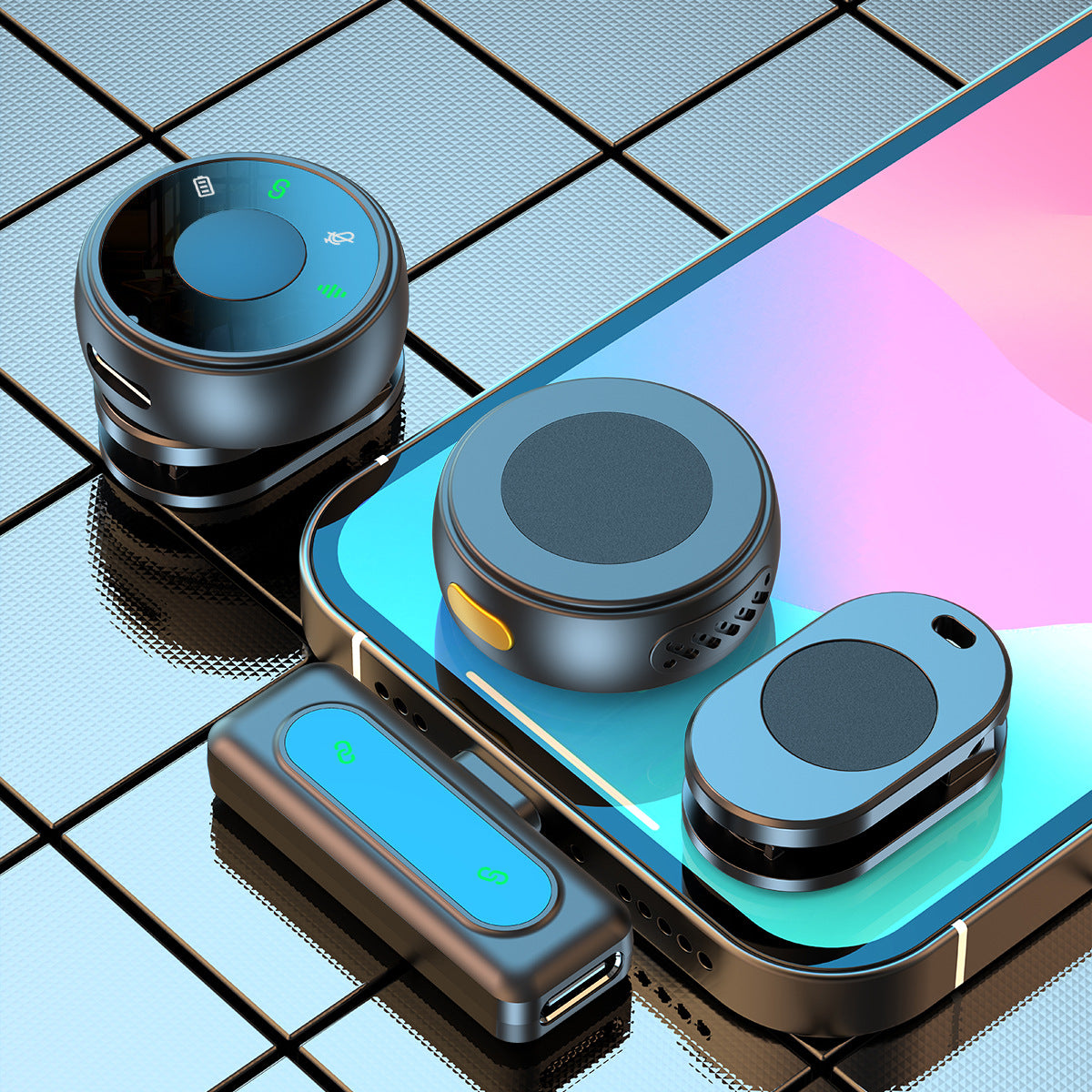 J8 wireless lavalier microphone with large capacity long endurance noise reduction magnetic clip invisible small microphone