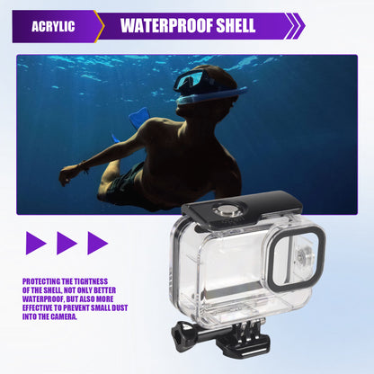 Gopro 9 10 11 12 13 Diving 45M Waterproof Housing Protective Case Protector Mount Shell