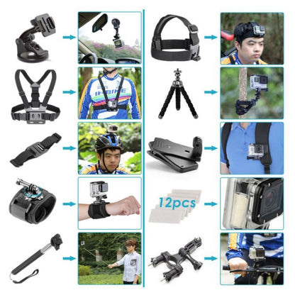 Accessories Kit for Gopro Hero13 12 11 10 9 8 7 6 5 Max Mount Session YI 4K SJCAM EKEN Osmo AKASO APEMAN Action Camera Accessory