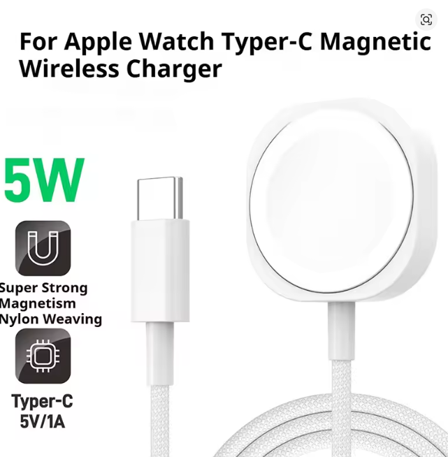 For Apple Watch Magnetic Wireless Fast Charger Series 10 9 8 7 6 5 4 3 2 1 Ultra Hermes Edition Portable iWatch Charging Cable