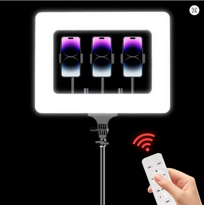 18 inch Ring Light with Tripod Stand Dimmable 64W 2000-7500K Photo Studio Light for Vlog Video Shooting Makeup Selfie Ring Light