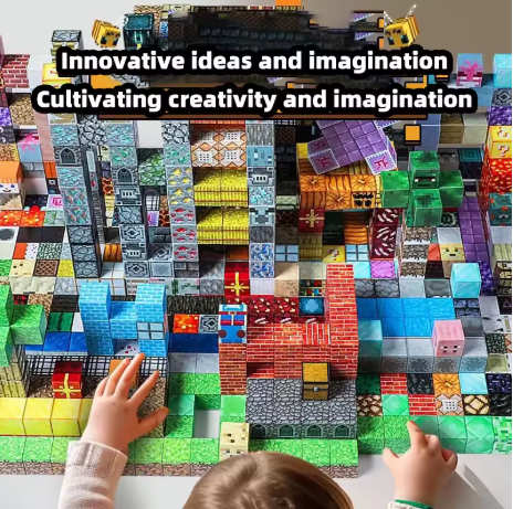 Magnetic Building Blocks Storage Box Plastic Dust-proof Container Snack Toys Block Storage Bucket Desktop Toy Ornaments Gifts