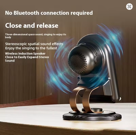 Induction Speaker Phone Holder Multi-functional Wireless Induction Audio Phone Holder