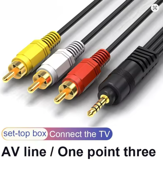 3.5mm Jack To 3 RCA Male Audio Video AV Cable AUX Stereo Cord 3RCA Standard Converter Wire for Speaker TV Box CD DVD Player