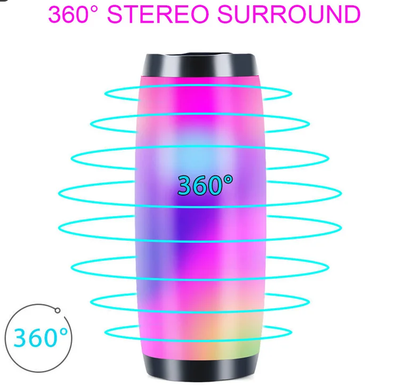 Bluetooth Speaker TG157 LED Flashing Soundbar Portable Outdoor Indoor Subwoofer Loudspeaker Support TF Card FM Radio Waterproof