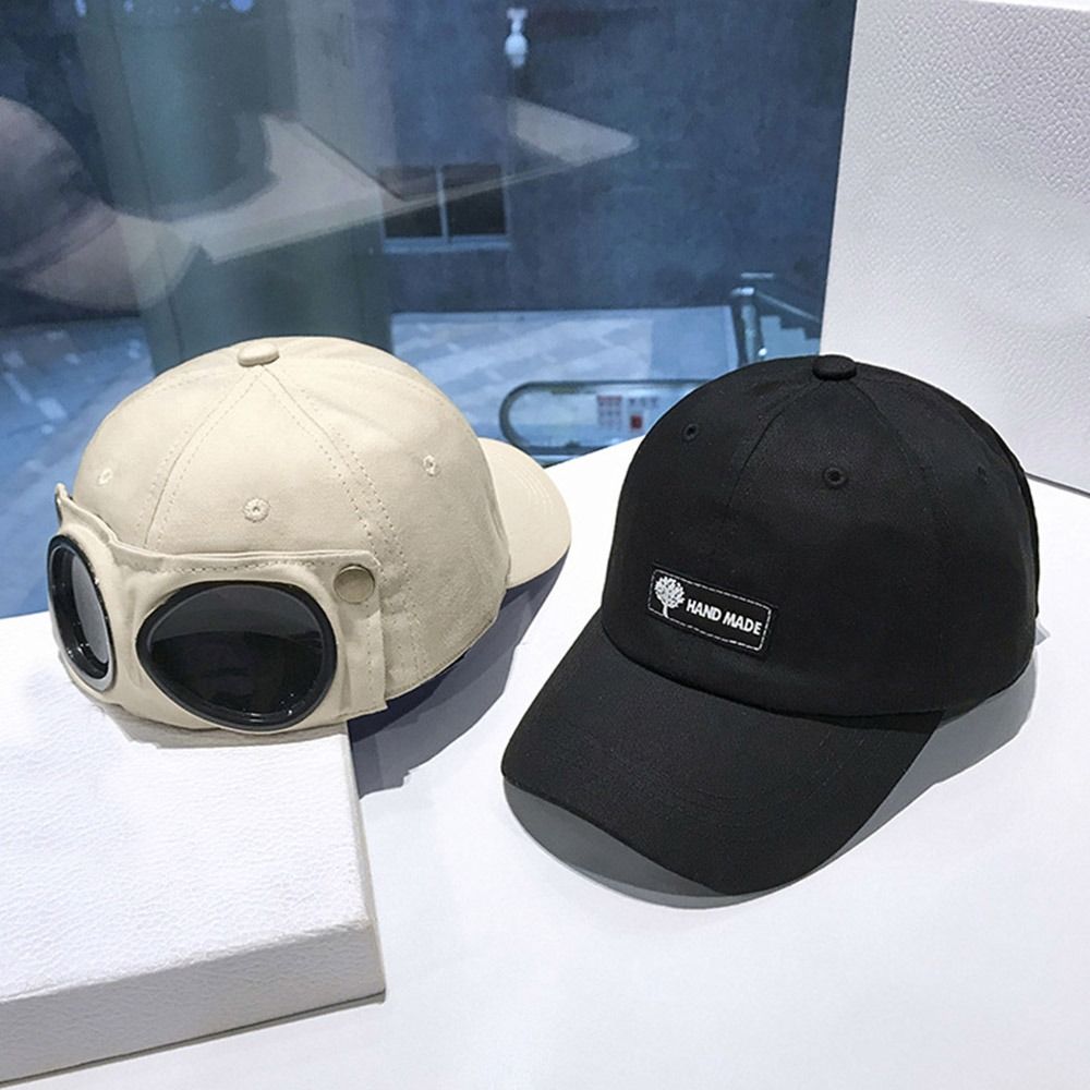 Men Women Breathable UV Protection Pilot Hat Peaked Cap Glasses Baseball Cap Sun Hat