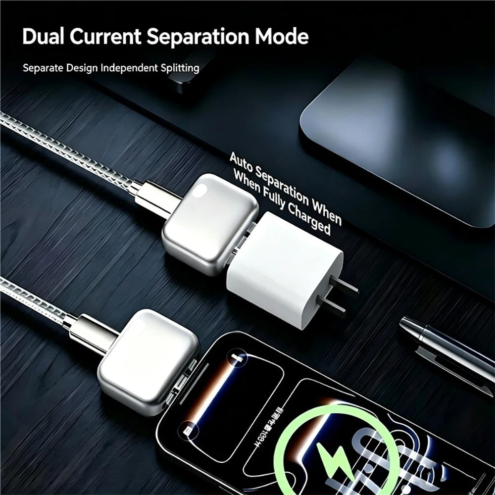 Full Charge Auto-Disconnect Charging Adapter Fast Charge Safety Separator Automatically for Type-C