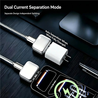 Full Charge Auto-Disconnect Charging Adapter Fast Charge Safety Separator Automatically for Type-C