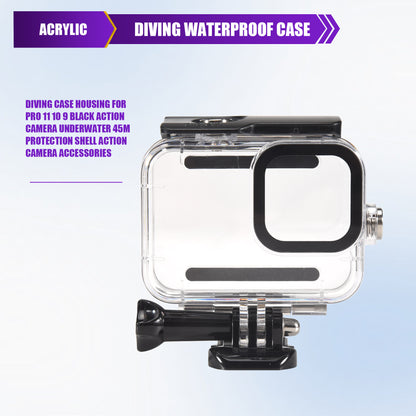 Gopro 9 10 11 12 13 Diving 45M Waterproof Housing Protective Case Protector Mount Shell