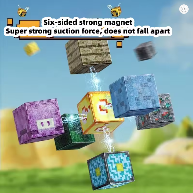 Magnetic Building Blocks Storage Box Plastic Dust-proof Container Snack Toys Block Storage Bucket Desktop Toy Ornaments Gifts