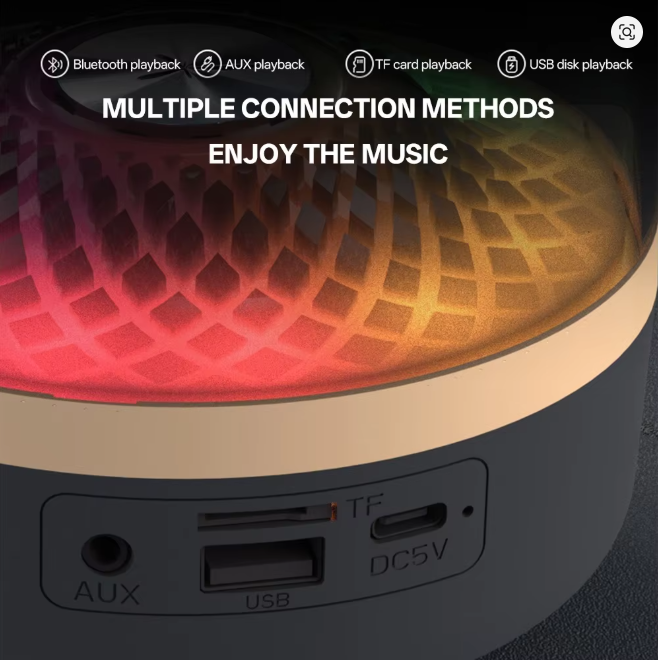 Breathing Lamp Hi-Fi Acoustic Wireless Soundbar Portable Speaker for Home Theater