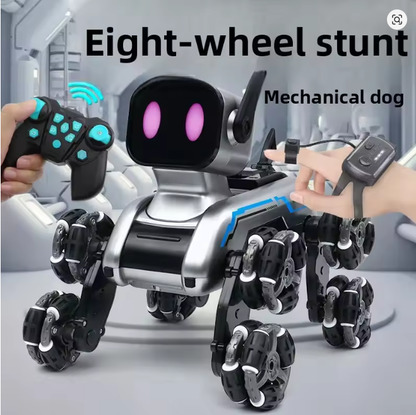 Remote Controlled Eight-Wheel Stunt Mechanical Dog Toy Gesture Sensing Climbing Transforming Electric Smart Pet