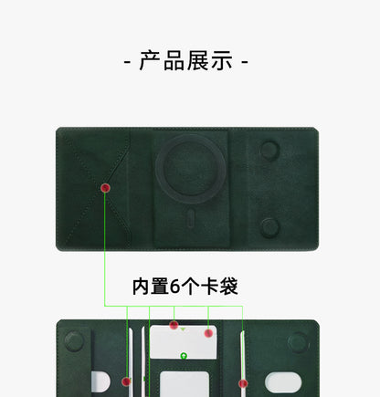 Powerful Magnetic Leather Wallet Magsafe for Phone  Card Holder Phone Pouch Protective Case