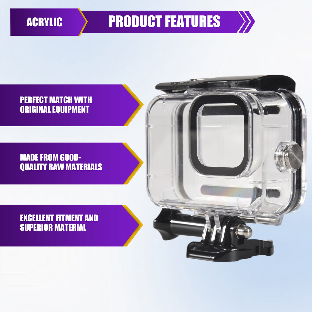 Gopro 9 10 11 12 13 Diving 45M Waterproof Housing Protective Case Protector Mount Shell