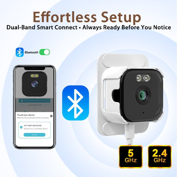 2K Window‑Mount Security Camera, WiFi Surveillance Cam, Night Vision Indoor Monitoring Camera