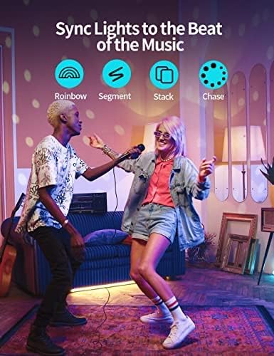 Smart LED Light Strip, 16.4ft Smart WiFi Light , App and Music Sync, 16 Million RGB Color