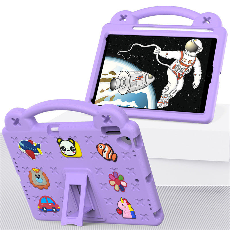 Kids EVA Tablet Shockproof Soft Cover Hand Holder Capa for iPad